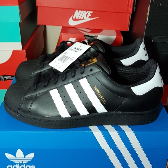 ADIDAS SUPERSTAR TRIPLE BLACK MEN'S US SIZE 11.5 BRAND NEW IN BOX - Picture 8 of 8